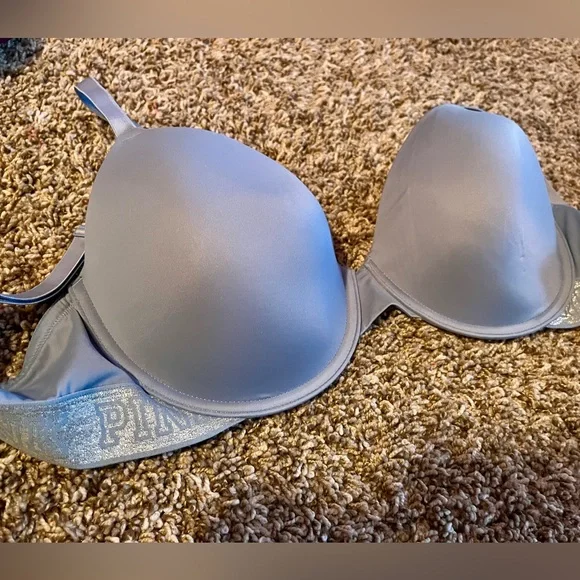 Pink Victoria’s Secret PINK Bra Bundle flower cheetah blue purple 36DD Underwire - Picture 10 of 16